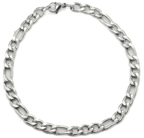 Pulsera de acero quirurgico eslabon figaro o 3x1 1.6mm 22cm